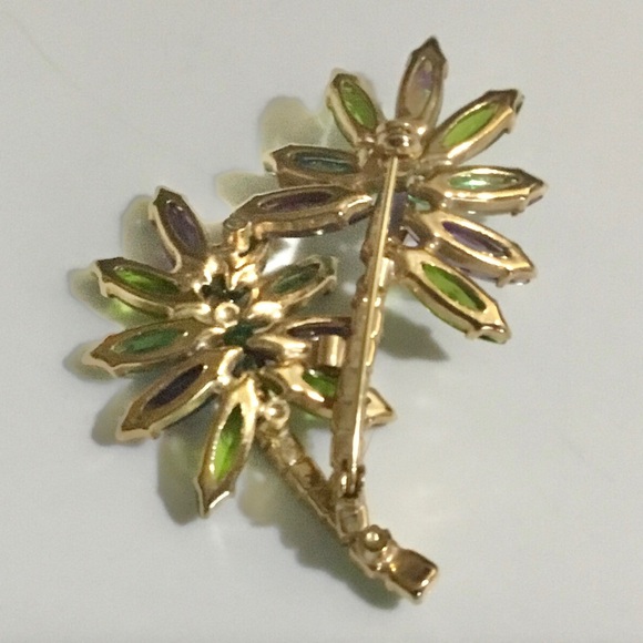 Vintage KREMENTZ unsigned AB crystals brooch - Picture 5 of 7